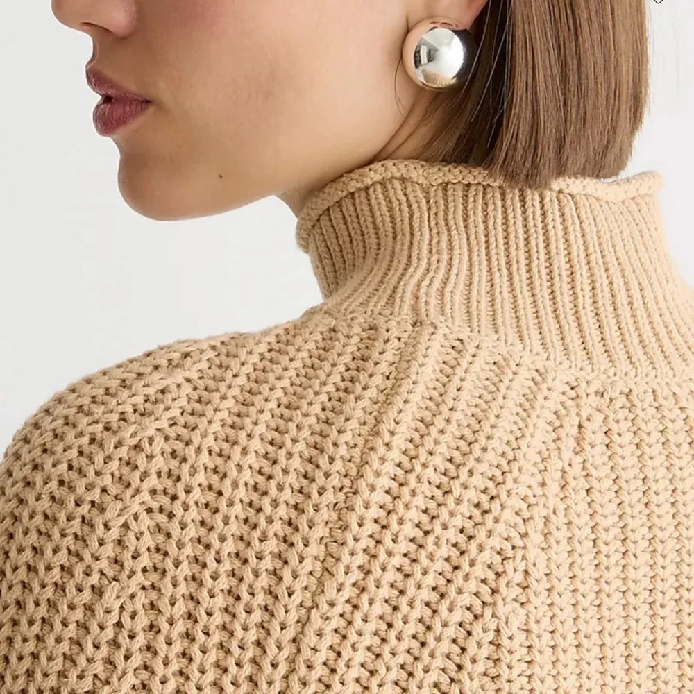 JCrew Relaxed Rollneck Sweater Light Brown - Size XL - Picture 2 of 7